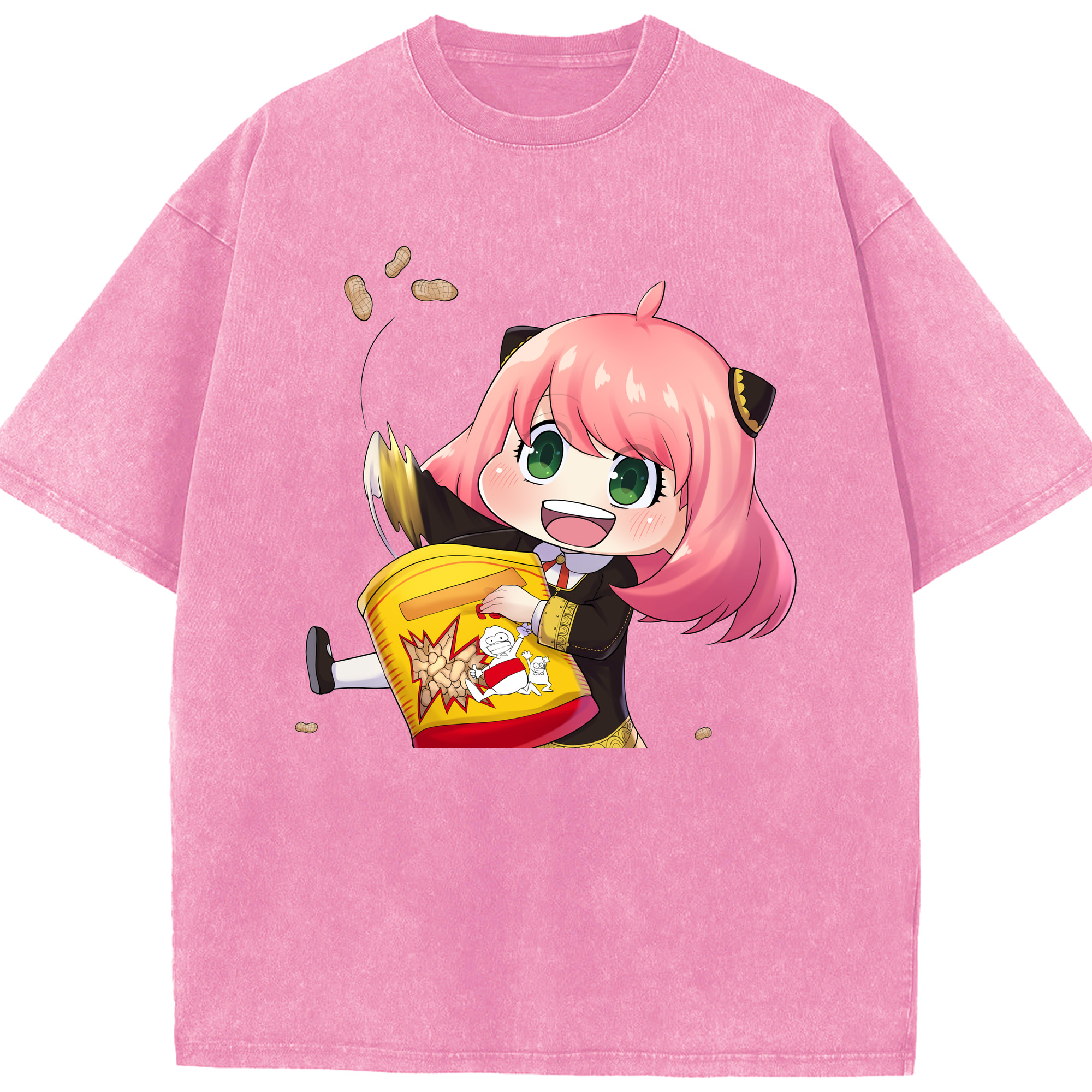 （画像用） SPY×FAMILY间谍家家酒 綿100% ヴィンテージ風 半袖Tシャツ（フロントプリント）